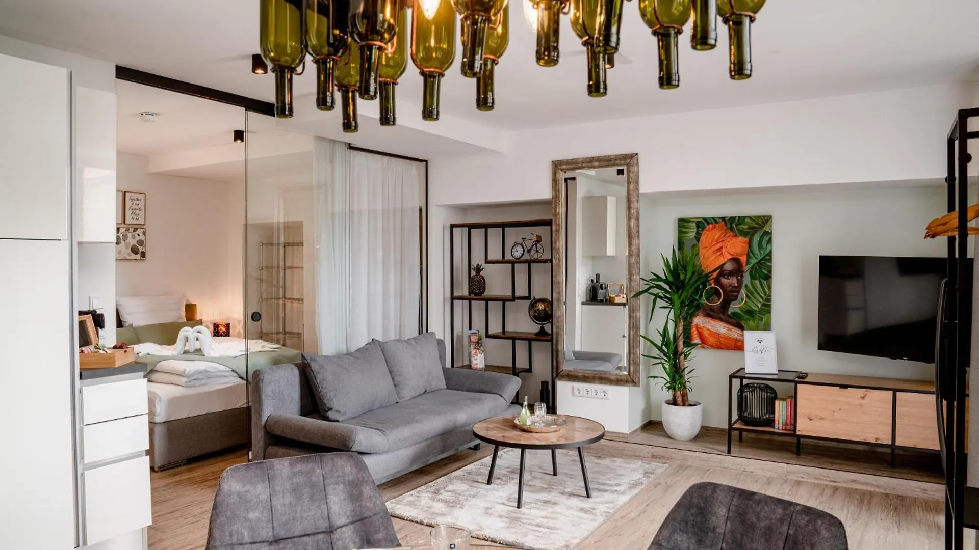 Appartement Danube Rooms - Kostenlos Parken - Self Checkin - Kueche Passau